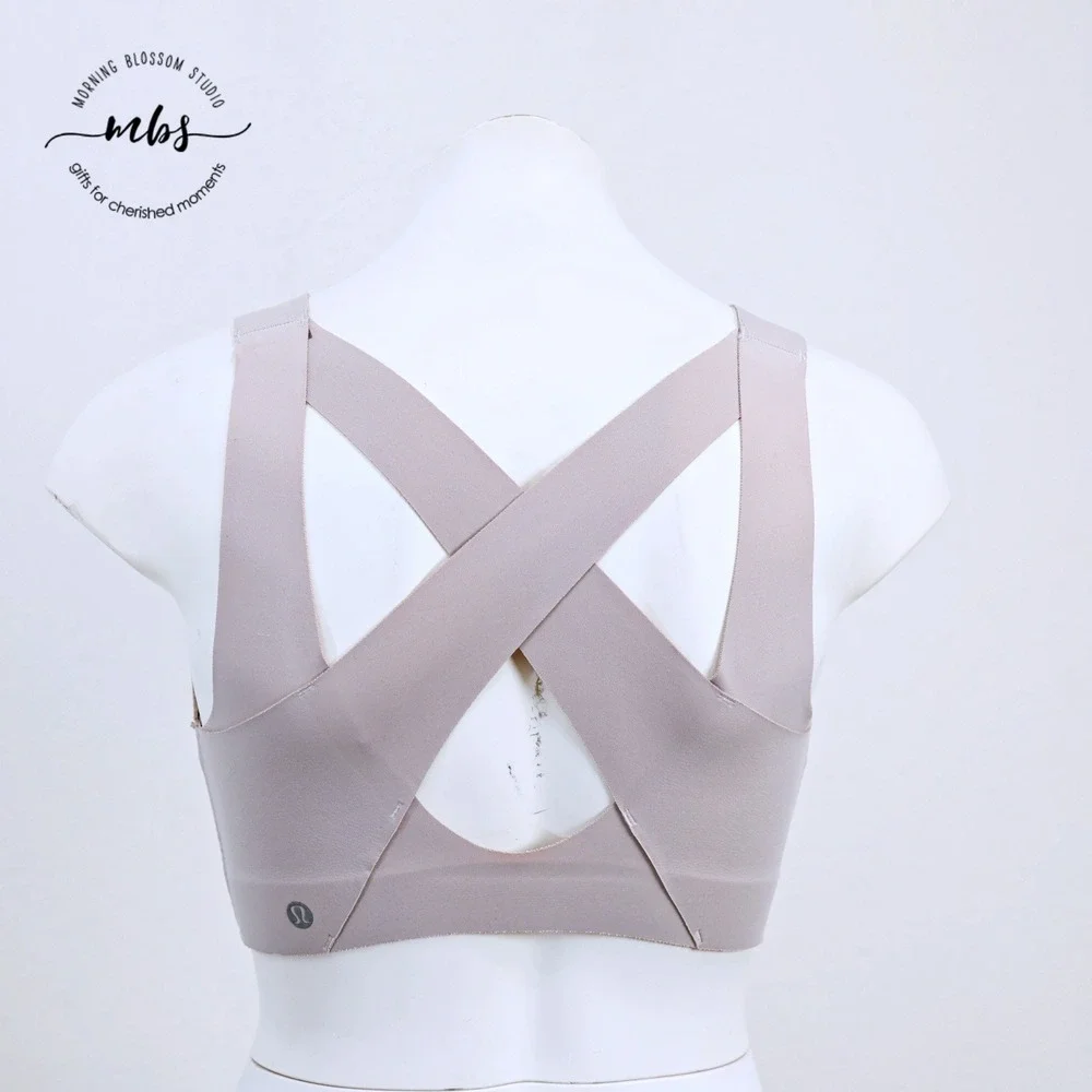 Lululemon Enlite Front Zip High-Impact Athletic Sports Bra Mauve‎ Women 34E